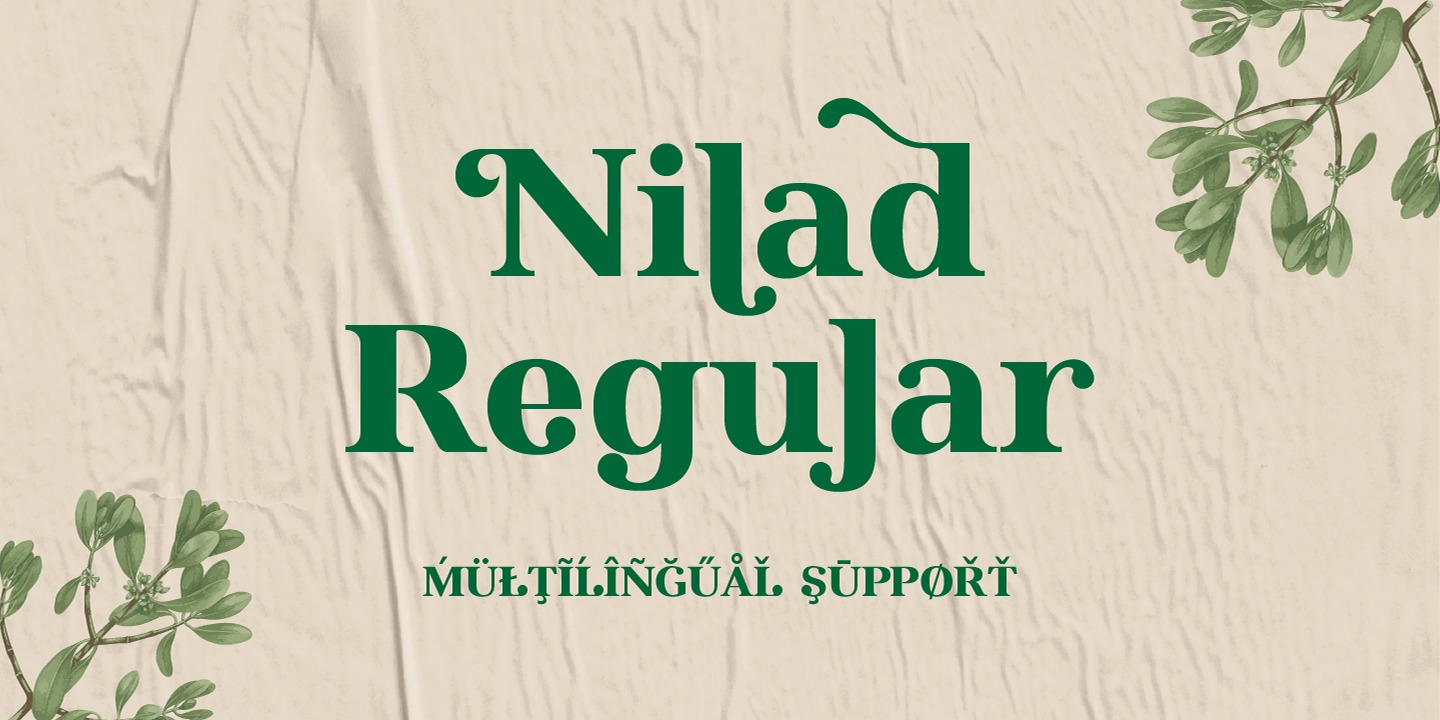 Пример шрифта Nilad